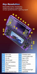 20000+ Games R36H Portable Video Game Consoles Retro Handheld Game Console purple