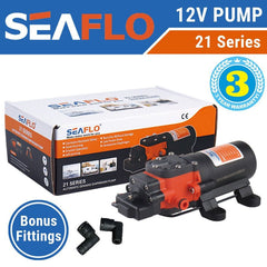 12v Seaflo Water Pump 21 Series 3.8LPM for Camper Trailer, Caravan Camping Boat