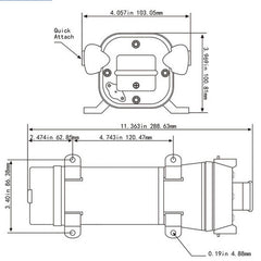 High Pressure Water Pump 45PSI for Camping Caravan Garden Caravan Boat Marine