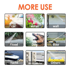 88V Cordless Electric High Pressure Washer Water Spray Gun Car Cleaner 2 Battery