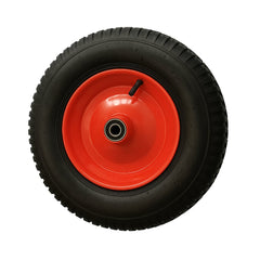 16" Red 16mm Bore(Pneumatic) Tire Steel Rim for Hand Trolley Cart