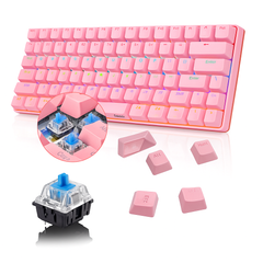 AK33 82 keys Compact Gaming Mechanical Keyboard with Anti-ghosting Keys for Game
