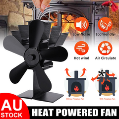 Wood Heater Fan Eco Heat Powered Self-Powered Silent for Fireplace Stove Burner