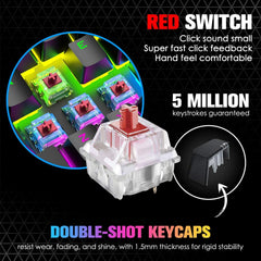 67 Keys Layout Design Mechanical Gaming Keyboard PC PS4 RGB Backlight Wired USB White