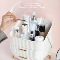 Dustproof Makeup Organiser – Cosmetic Storage Drawer Box with Display Stand