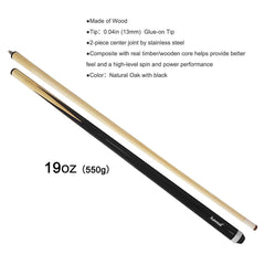 Pool Snooker Billiard Cues Sticks 57" Case & Chalk
