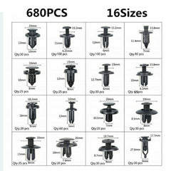 731pcs Car Trim Body Clips Kit Rivet Retainer Auto Panel Bumper Plastic Fastener