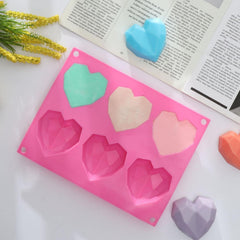 DIY 3D Fondant Mold Silicone Heart Shape Candy Cake Chocolate Mould Sugar Craft