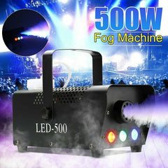 Fog Smoke Machine Fogger 500W RGB LED Party Club Disco Effect Wireless Control