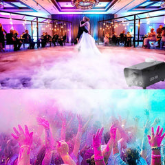 Fog Smoke Machine Fogger 500W RGB LED Party Club Disco Effect Wireless Control
