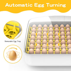 56 Eggs Automatic Incubator LED Hatching Digital Chicken Duck Poultry Hatcher AU