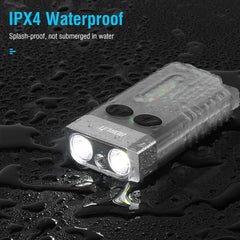 V10 LED Keychain EDC Flashlight USB Rechargeable Magnetic Torch Work Lamp