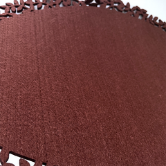 4Pc Leaf Edge Felt Placemats Heat Insulation Coffee Cup Mat Table Decor At First