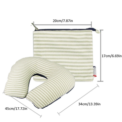 Inflatable U Shaped Travel Neck Pillow Portable Car Flight Head Rest Cushion