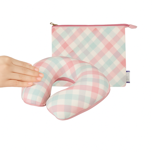 Inflatable U Shaped Travel Neck Pillow Portable Car Flight Head Rest Cushion