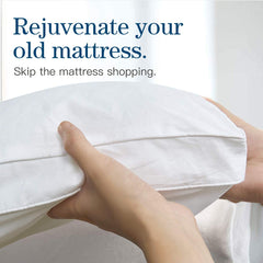 Bamboo Pillowtop Mattress Topper Luxury Bedding Mat Pad Protector Cover King 183 x 203 cm