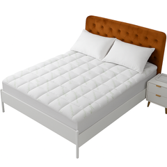 Bamboo Pillowtop Mattress Topper Luxury Bedding Mat Pad Protector Cover Queen 153 x 203 cm
