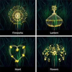 Warm White Fireworks 120 LED Fairy String Lights Starburst Solar Xmas Garden Night Lamp Hot NEW