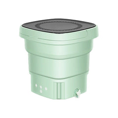 Mini Washing Machine Bucket Folding Portable Laundry Machine Clothes Washing green