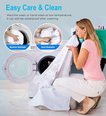 100% Terry Cotton Fitted Mattress Protector Waterproof Queen