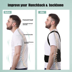 Posture Corrector Lumbar Brace Pain Relief Full Back Support Shoulder Brace Belt