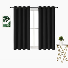 2X Blockout Curtains 100% Blackout Window Curtain Draperies Pair Eyelet 3 Layers 132CM(W) x 114CM(D)