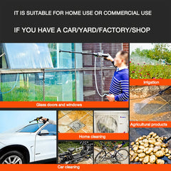 High Pressure Washer 3 in 1 Nozzle Portable Cordless Cleaner Battery Set 21V