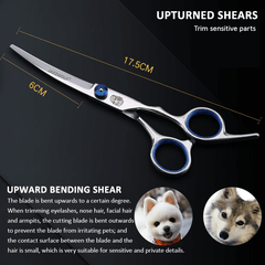 Professional Pet Grooming Scissors Set Dog Shear Hair Cutting Curved Tool Kit
