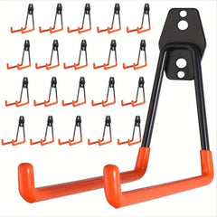 20-Pack Heavy Duty Garage Storage Hooks – Anti-Slip Steel Hangers for Tools, Ladder & Bikes