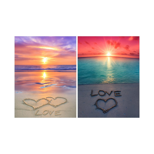 2PCS 5D Diamond Painting Kits Diamond Glue Art Kit Paint for Adults Kids DIY Gift 40x30cm