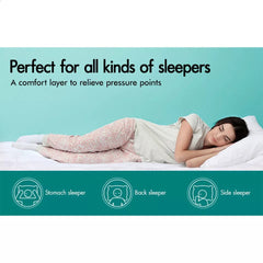 5CM Bedding Luxury Pillowtop Mattress Topper Mat Pad Antibacterial and dust mite-resistant Double:138*188cm