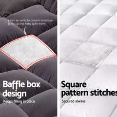 5CM Bedding Luxury Pillowtop Mattress Topper Mat Pad Antibacterial and dust mite-resistant Double:138*188cm