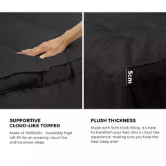 5CM Bedding Luxury Pillowtop Mattress Topper Mat Pad Antibacterial and dust mite-resistant Single:92*188