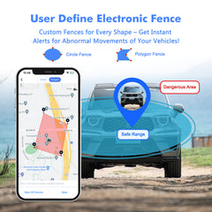 4G GPS Tracker for Car/Moto/Luggage - Waterproof, Real-time Tracking 30 Days Battery Life, Remote Control via Trial App.