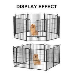 32"8 Panel Pet Dog Playpen Cage Enclosure Exercise Cat Puppy Metal Fence AU