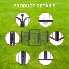 32"8 Panel Pet Dog Playpen Cage Enclosure Exercise Cat Puppy Metal Fence AU