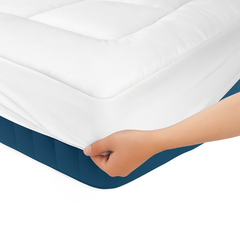Luxury Mattress Topper Pillowtop Bedding Mat Pad Fitted Cover Underlay DOULBE