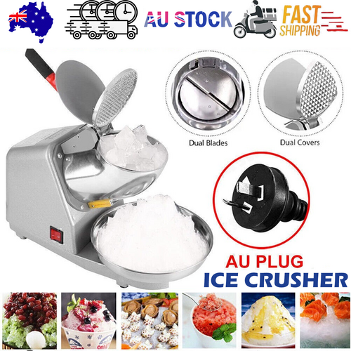 Upgraded Electric Ice Crusher Shaver Snow Cone Maker Commercial Machine2200r/m