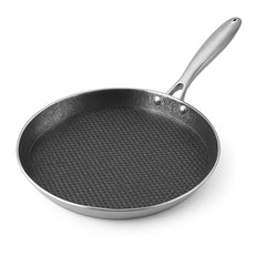 28cm Stainless Steel Crepe Pan Non-Stick Pan Honeycomb Coating Frying Pan Pizza6299