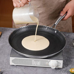 28cm Stainless Steel Crepe Pan Non-Stick Pan Honeycomb Coating Frying Pan Pizza6299