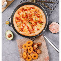 30cm Stainless Steel Crepe Pan Non-Stick Pan Honeycomb Coating Frying Pan Pizza6299