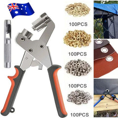 Installation Eyelets Button Pliers Handheld Grommet Tool Kit Manual Puncher Tool