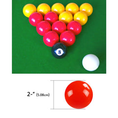 2" inch Pool Balls Red And Yellow 16 Balls Billiards cues balls