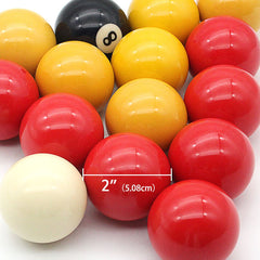 2" inch Pool Balls Red And Yellow 16 Balls Billiards cues balls