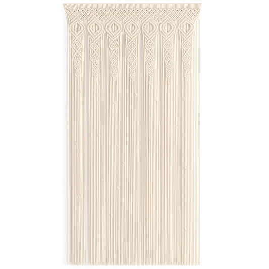 2m Heavy Duty Macrame Curtain Boho Woven Wall Hanging Window Doorway Wedding