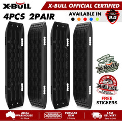 X-BULL Recovery Tracks Gen 2.0 10T Sand Mud Snow 2 Pairs Offroad 4WD 4x4 2PC 91CM Black