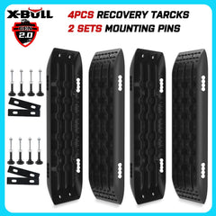 X-BULL Recovery tracks Boards 10T 2 Pairs/ Sand / Mud / Snow Mounting Bolts Pins Gen 2.0 -Black
