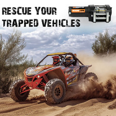 12V Electric Winch 4500LBS Winch Steel Cable Trailer Towing Remote ATV UTV