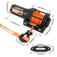 Electric Winch 4500lbs Winch Synthetic Rope Wireless Towing Trailer ATV Winch UTV Winch 4WD