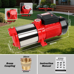 ETOSHA 2000W Garden Water Pump High Pressure 4-Stage Tank Farm Irrigation Pump